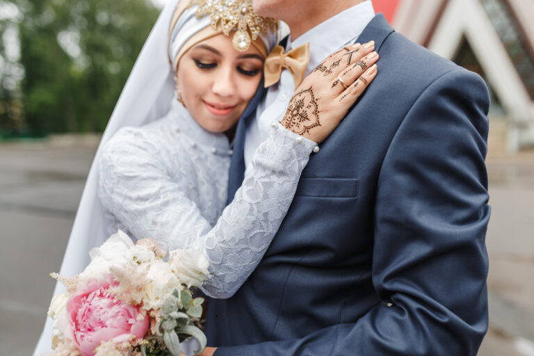 Nikah arabic Wedding Couple during the marriage ceremony